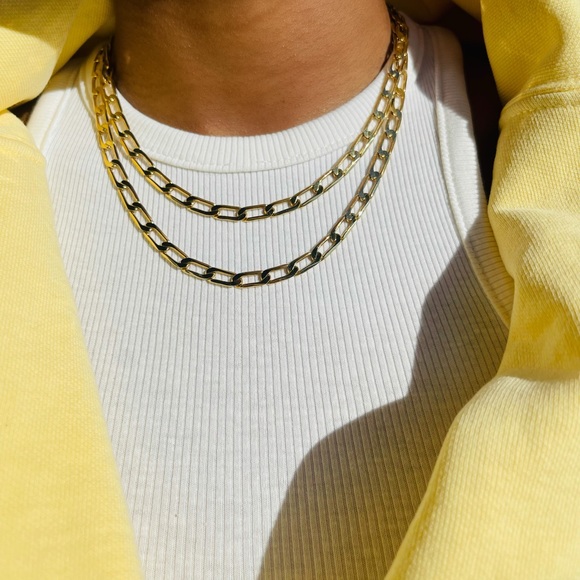 14k Gold Filled Open Link Chain - Picture 1 of 2